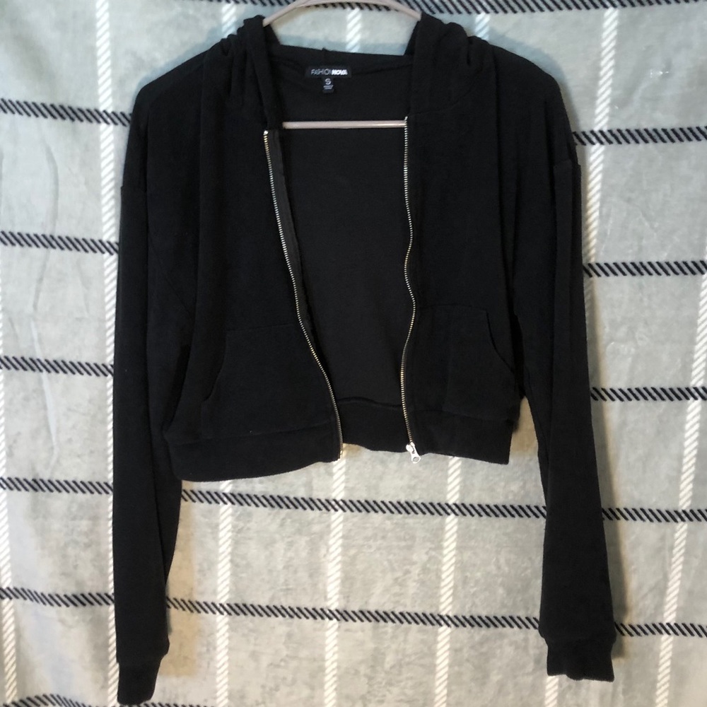 black cotton mini sweater